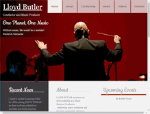 Tablet Screenshot of lloydbutlermusic.com